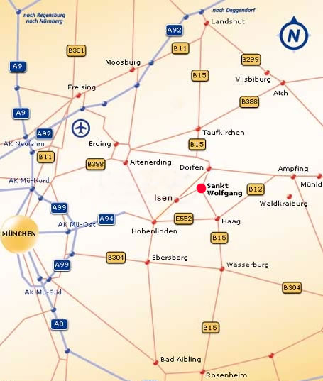 Landkarte Sankt Wolfgang